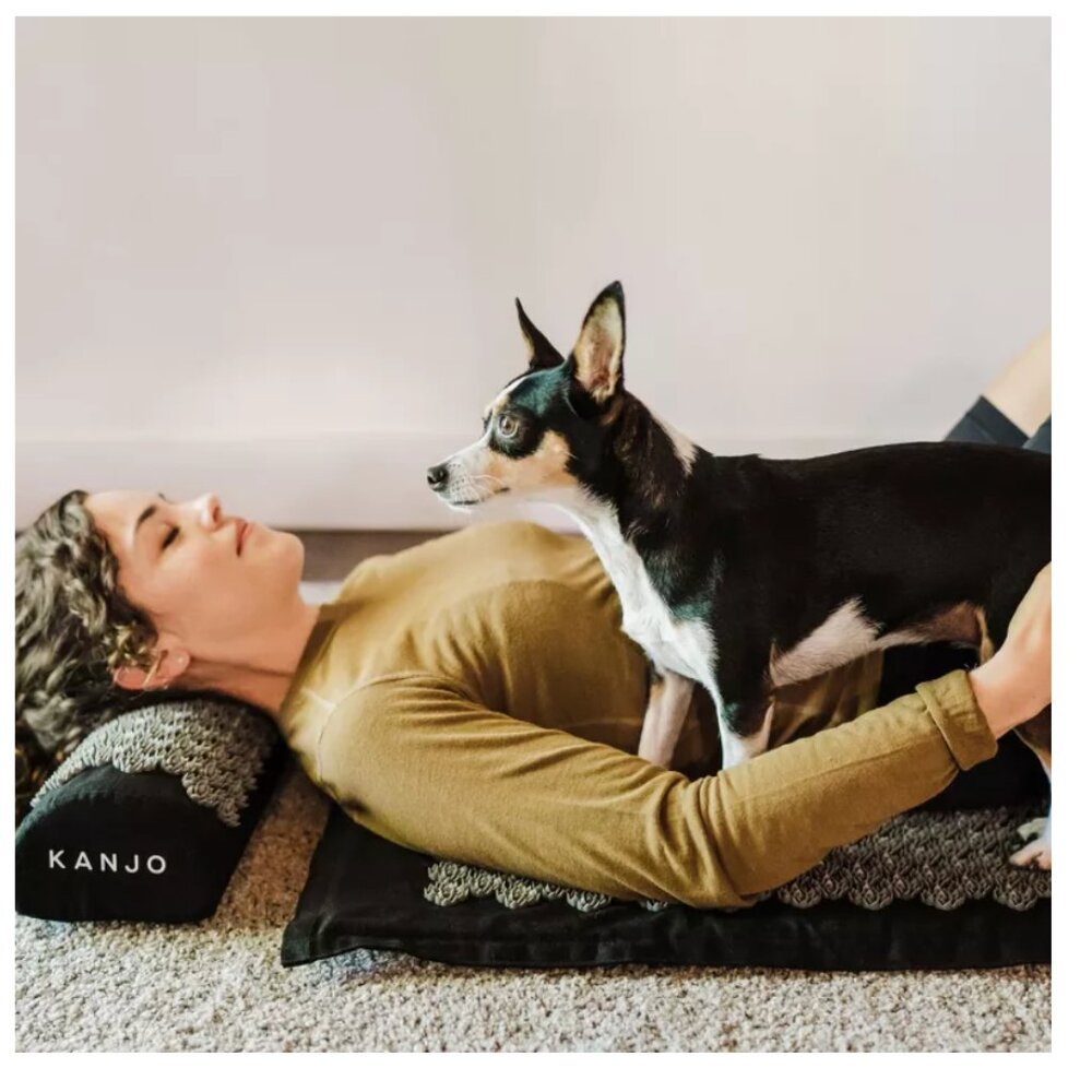 Kanjo Acupressure Mat Set - new - black (pad & neck pillow)